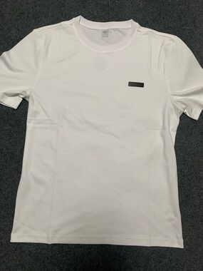 Men’s White Short Sleeve Crew Tee with Chest Patch